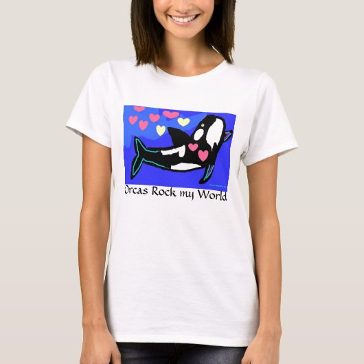 I Love Orca Whales T-shirt (Voorkant)
