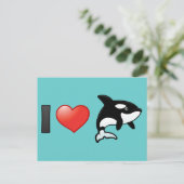 I Love Orcas Briefkaart (Staand voorkant)