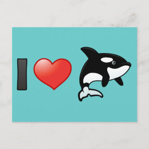 I Love Orcas Briefkaart