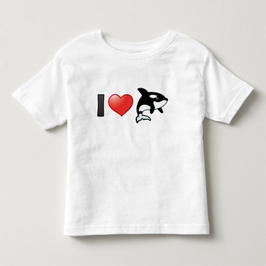 I Love Orcas Kinder Shirts (Voorkant)