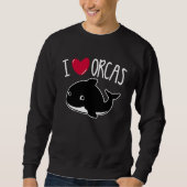 I Love Orcas  Orca Killer Whale  Cute Graphic Trui (Voorkant)