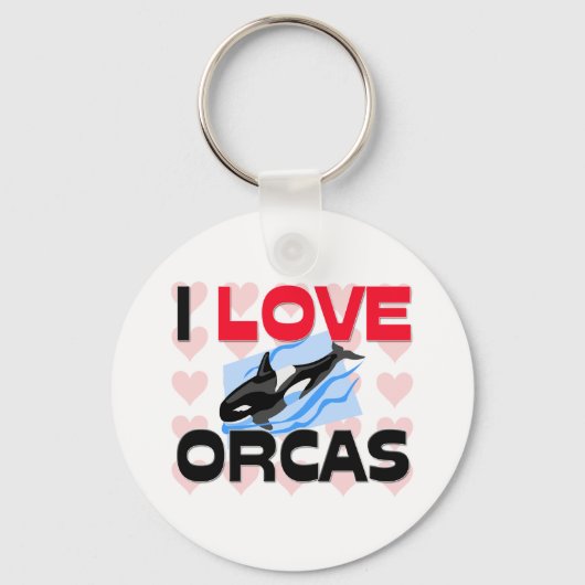 I Love Orcas Sleutelhanger (Voorkant)