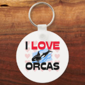 I Love Orcas Sleutelhanger (Voorkant)