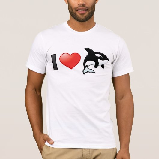 I Love Orcas T-shirt (Voorkant)