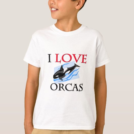 I Love Orcas T-shirt (Voorkant)