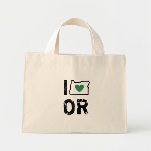 I Love Oregon Bag Mini Tote Bag (Voorkant)