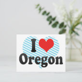 I Love Oregon Briefkaart (Staand voorkant)