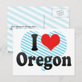 I Love Oregon Briefkaart (Voorkant / Achterkant)