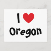I Love Oregon Briefkaart (Voorkant)