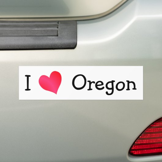 I Love Oregon Bumpersticker (Op auto)