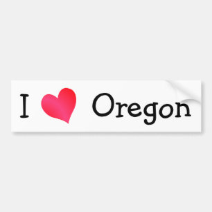 I Love Oregon Bumpersticker