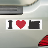 I Love Oregon Bumpersticker (Op auto)