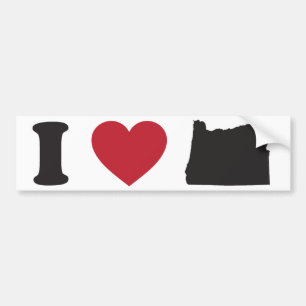 I Love Oregon Bumpersticker