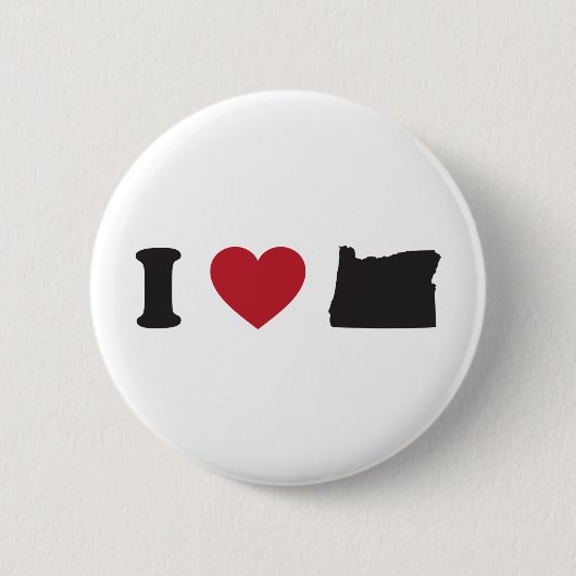 I Love Oregon Ronde Button 5,7 Cm (Voorkant)