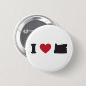 I Love Oregon Ronde Button 5,7 Cm (Voorkant /achterkant)