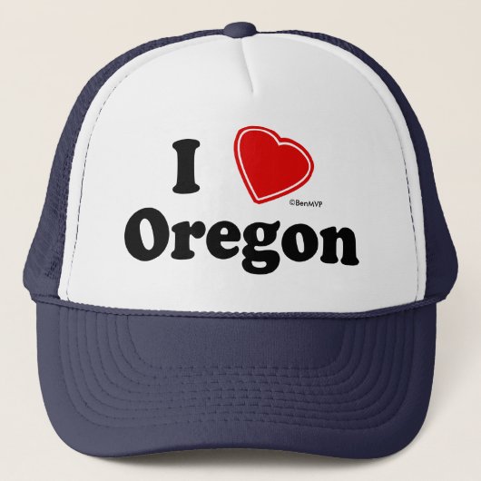 I Love Oregon Trucker Pet (Voorkant)