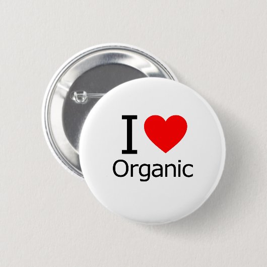 I Love Organic Ronde Button 5,7 Cm (Voorkant /achterkant)