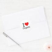I Love Organic Ronde Sticker (Envelop)