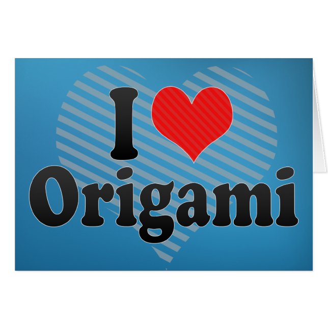 I Love Origami (Voorkant Horizontaal)