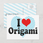 I Love Origami Briefkaart (Voorkant / Achterkant)