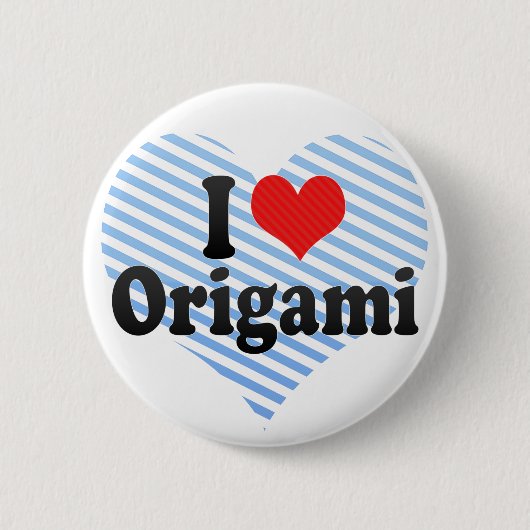 I Love Origami Ronde Button 5,7 Cm (Voorkant)