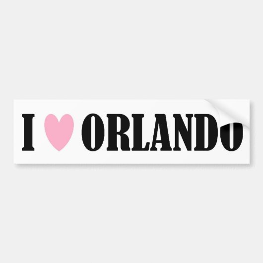 I Love Orlando Bumpersticker (Voorkant)