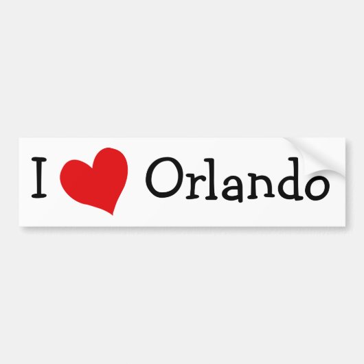 I Love Orlando Bumpersticker (Voorkant)