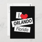 I Love Orlando Florida Briefkaart (Voorkant / Achterkant)
