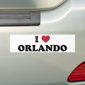 I Love Orlando Florida Bumpersticker (Op auto)