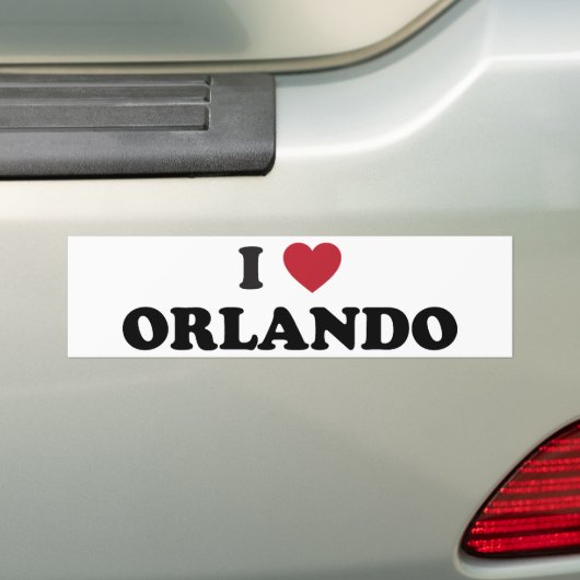 I Love Orlando Florida Bumpersticker (Op auto)