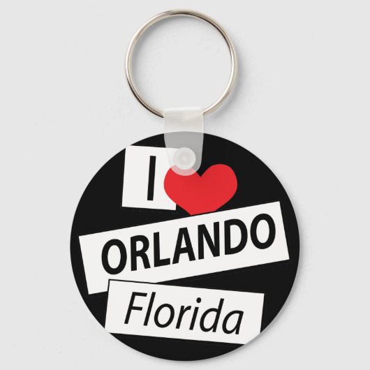 I Love Orlando Florida Sleutelhanger (Voorkant)