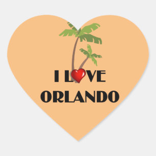 I Love Orlando Hart Sticker