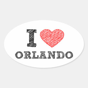 I-Love-Orlando Ovale Sticker