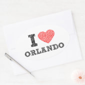 I-Love-Orlando Ovale Sticker (Envelop)
