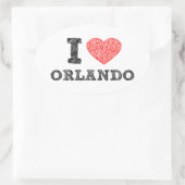 I-Love-Orlando Ovale Sticker (Tas)