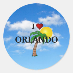 I Love Orlando Ronde Sticker