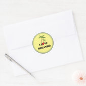 I Love Orlando, tropisch design Ronde Sticker (Envelop)