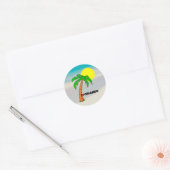 I Love Orlando, tropisch design Ronde Sticker (Envelop)