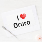 I love Oruro Rechthoekige Sticker (Envelop)