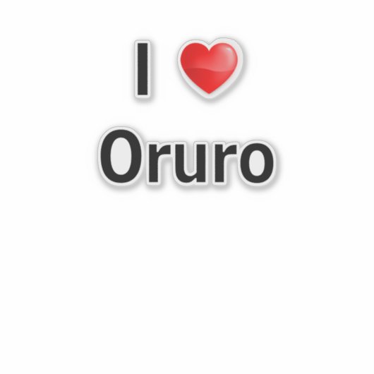 I love Oruro Sticker (Voorkant)