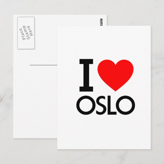 I Love Oslo Briefkaart (Voorkant / Achterkant)