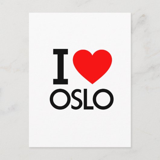 I Love Oslo Briefkaart (Voorkant)