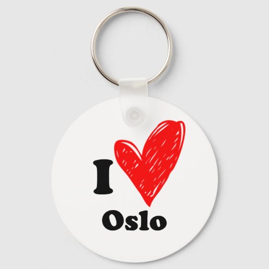 I Love Oslo Sleutelhanger (Voorkant)