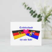 I Love Ostfriesland ist mir lieb Briefkaart (Staand voorkant)