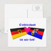 I Love Ostfriesland ist mir lieb Briefkaart (Voorkant / Achterkant)
