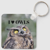 I Love Owls Keychain (Achterkant)