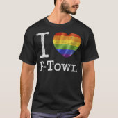I Love P-Town T-Shirt - Provincetown MA Gay Pride (Voorkant)