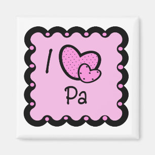 I Love Pa Cute T-Shirt Magneet