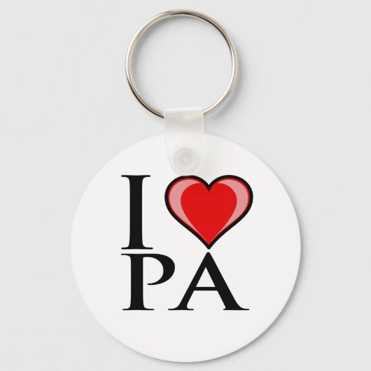 I Love PA - Pennsylvania Sleutelhanger (Voorkant)