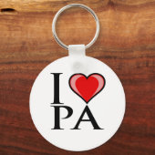 I Love PA - Pennsylvania Sleutelhanger (Voorkant)